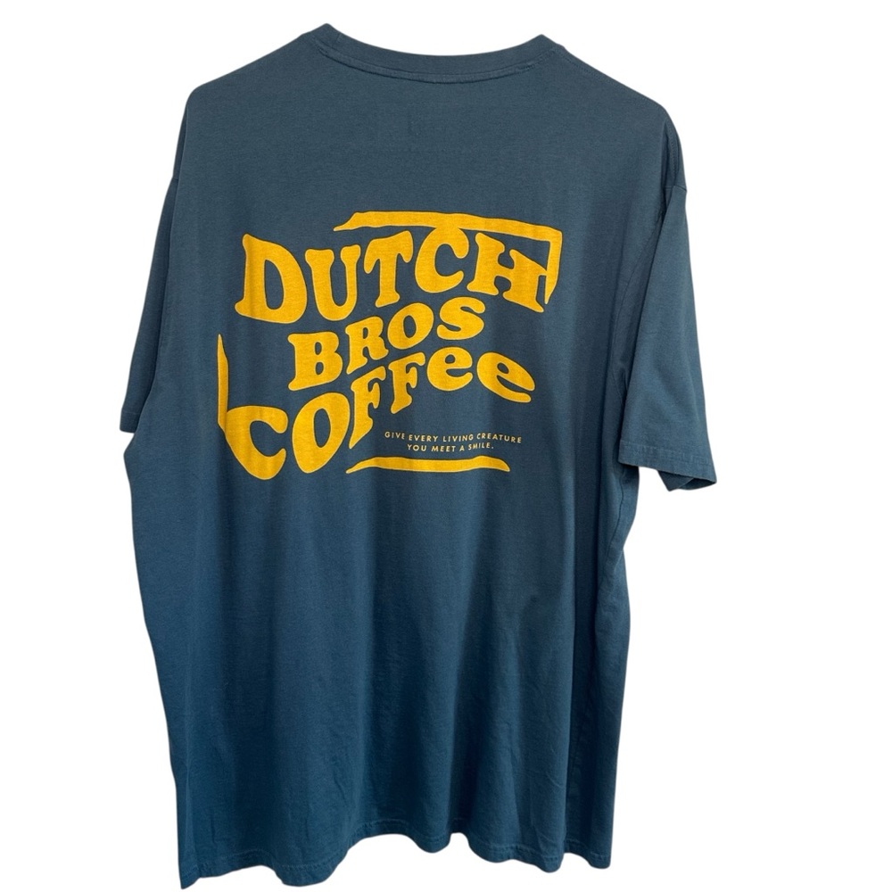 Dutch Bros 2X Blue + Yellow “Dutch Bros Coffee” DB 1992 RARE XXL